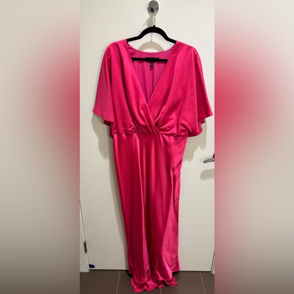 Eloquii Dresses & Skirts - Eloquii Fuchsia Satin High Low Dress, Size:16